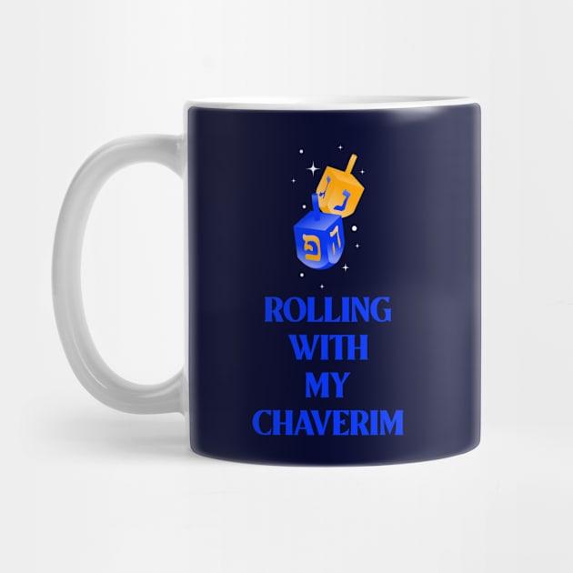 “Rolling With My Chaverim” Dreidels by Tickle Shark Designs